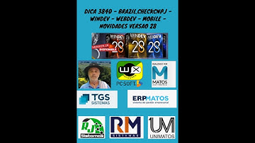 VIDEO 3840 - Brazil.CheckCNPJ - Windev - Webdev - Mobile - Novidades Versao 28