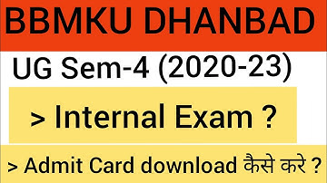 Bbmku Ug Sem-4 Internal exam & Admit card/bbmku ug sem 4 exam 2022//by Rahul Sir...