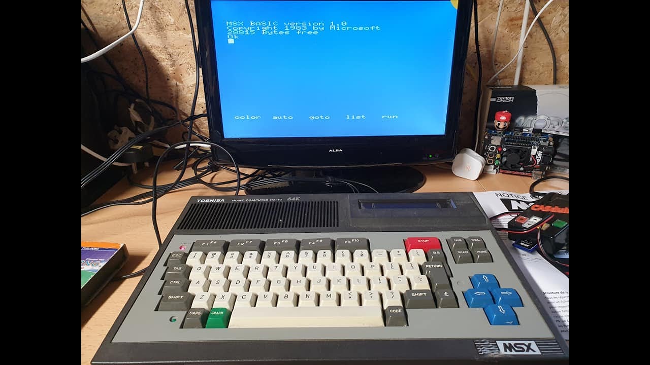 Msx Computer Toshiba HX-10 using a Casduino SD Card Adapter Testing ...