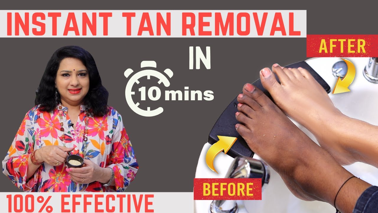 10 நிமிடத்தில் கருமையான பாதம் வெள்ளையாகிவிடும்! |Feet Whitening Tan Removal @ Home | Vasundhara Tips