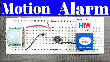 motion sensor alarm PIR without microcontroller,DIY how to make motion sensor alarm