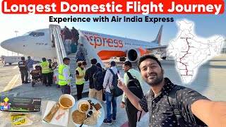 Longest Domestic Flight Journey in Air India Express with Food 🥘