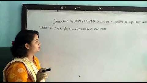 Proving right angled triangle by distance formula.