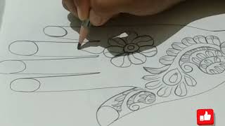 Very simple stylish mehndi design for hand | New design mehndi sketch art ✏✏| #mehndidesign