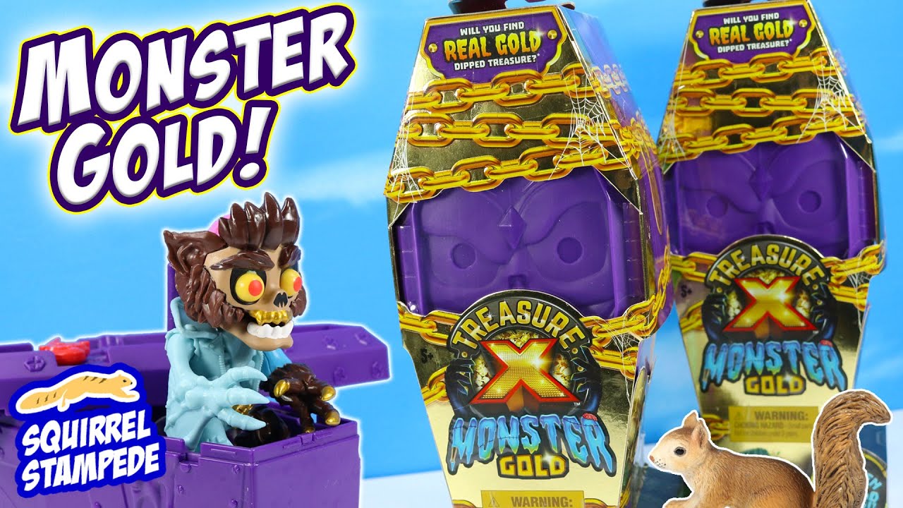 Treasure x Monster Gold GOLDATAUR & Glow In The Dark WOLFWEINER by Moose  Toys