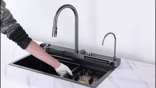 Видео инструкция по сборке сенсорной кухонной мойки Водопад