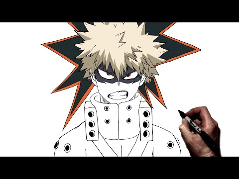 How To Draw Bakugo (Winter Suit) | Step By Step | My Hero Academia