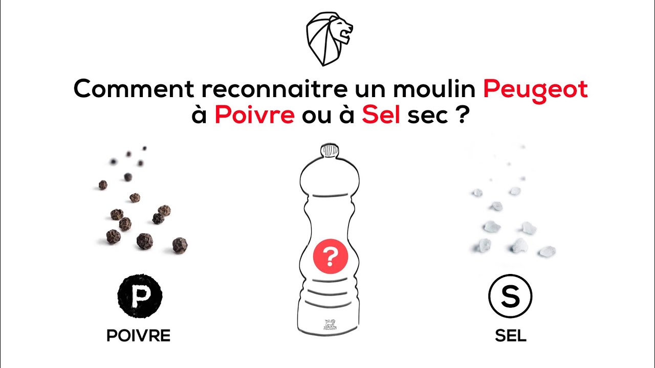 Comment reconnaitre un moulin Peugeot à poivre ou à sel sec