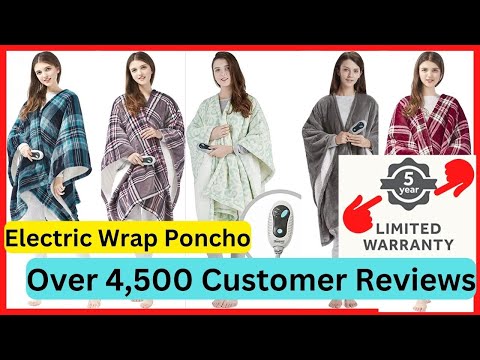 Best Beautyrest Electric Wrap Poncho Blanket Review 2022 | Electric Poncho Aronlinebuyingmarket