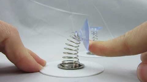 Spring and suction cup