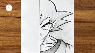 How to draw Goku step by step || Easy anime drawing ideas for beginners || Drawing for beginners