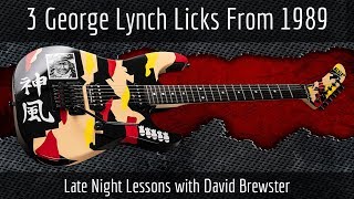 3 George Lynch Licks From 1989