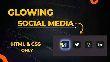 Building Glowing Social Media Icons using HTML & CSS - Tutorial || vikash abhay.