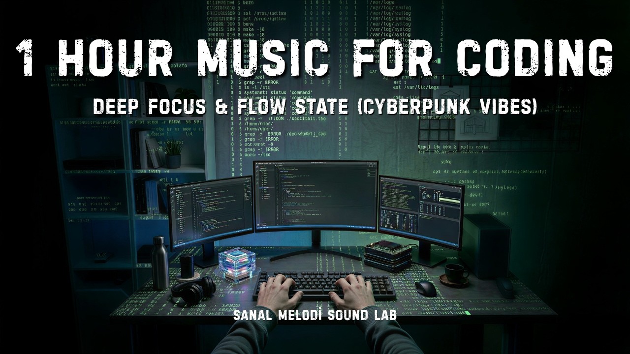 1 HOUR MUSIC FOR CODING | Deep Focus & Flow State (Cyberpunk Vibes ...