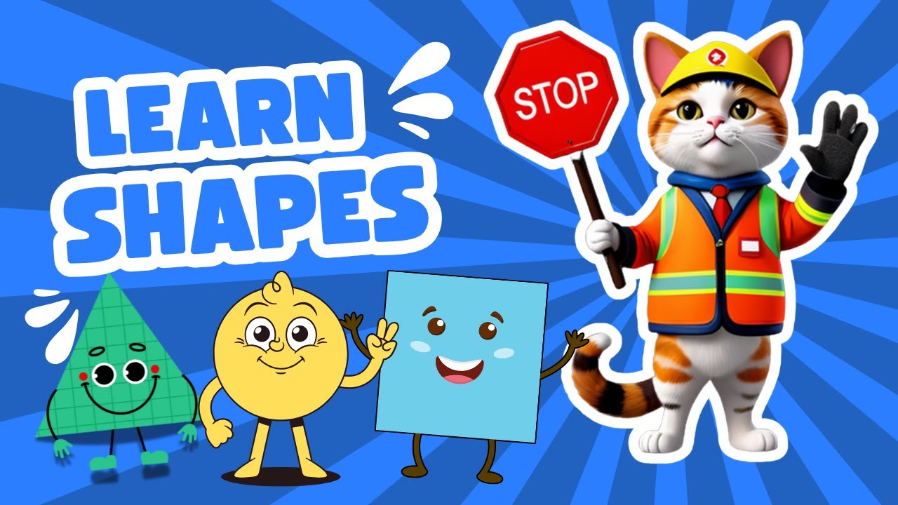 Веселье с фигурами 🍕🎁🌟 Учимся с Луной 🐾 Образовательное видео для детей