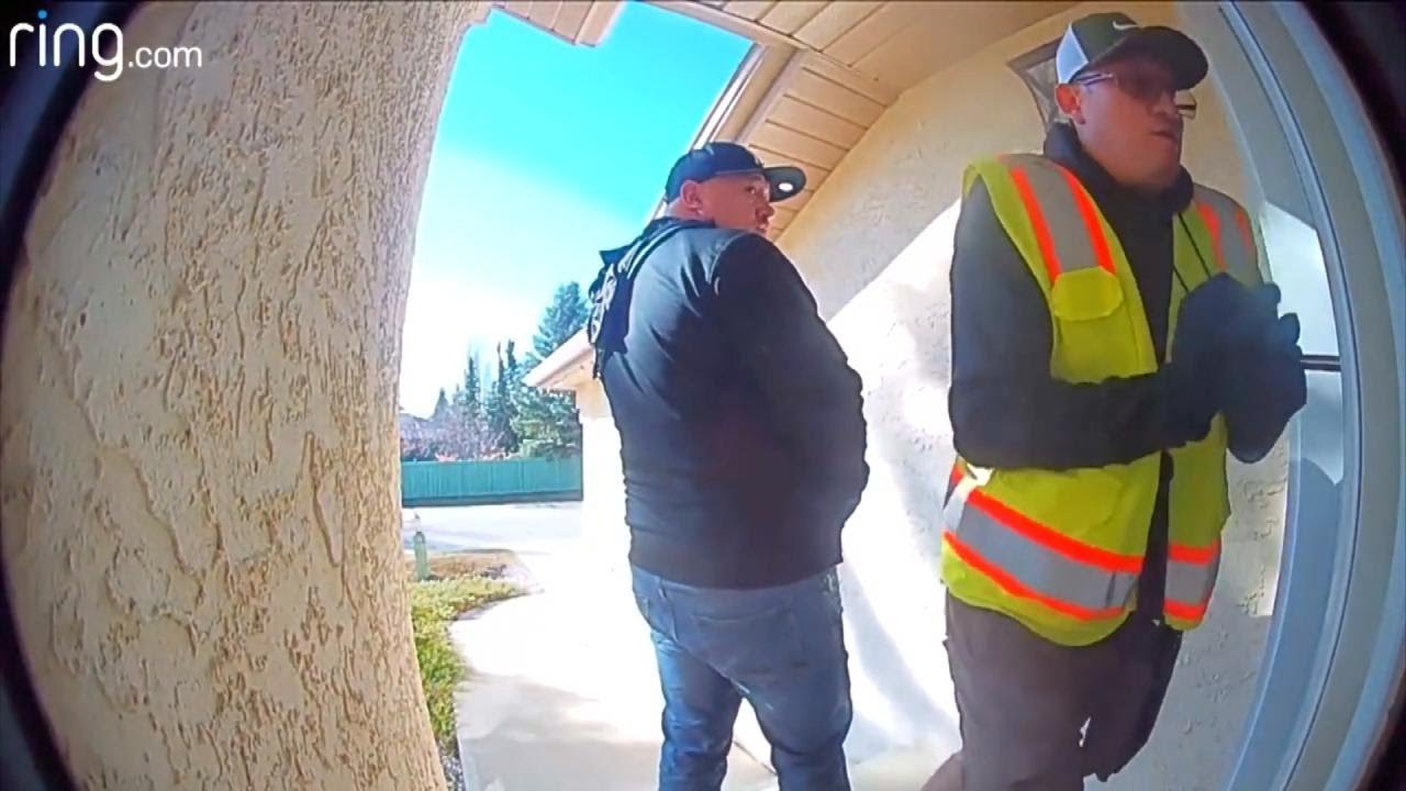 Homeowners Scare Off WouldBe Burglars Through Security Cameras YouTube