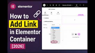 How to Add Link in Elementor Container [2026]#elemento #wordpress