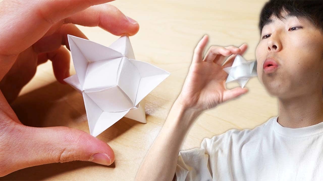 Origami] Cube type blessing spinner - YouTube