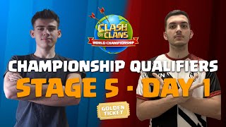World Championship Qualifiers: Stage 5 - Day 1 | Clash of Clans