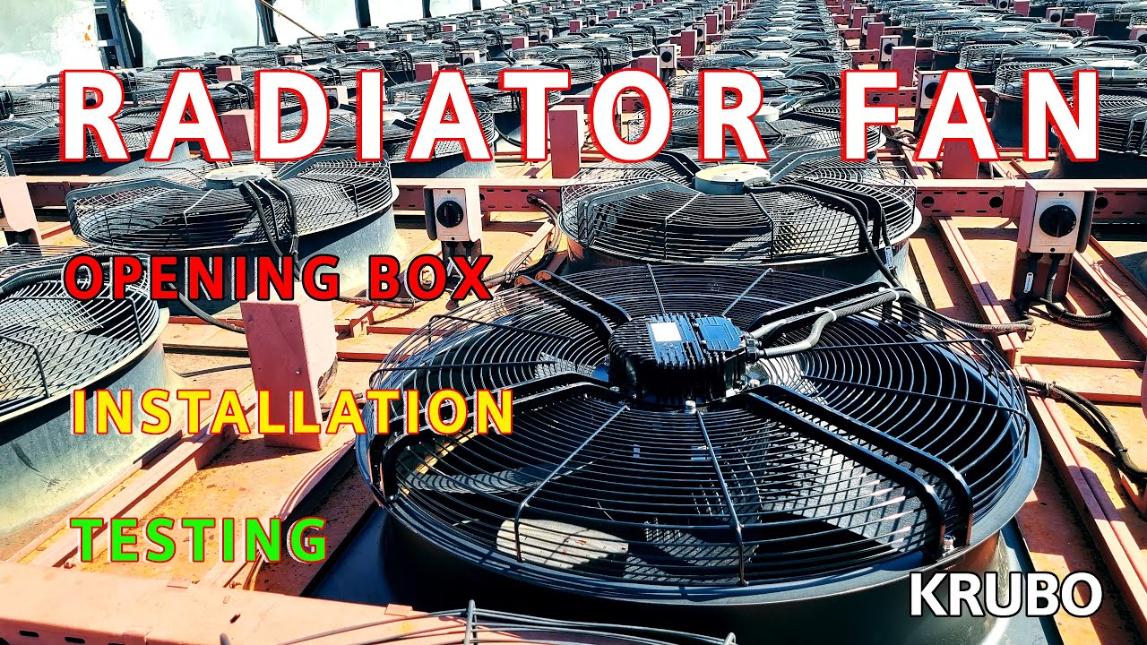 Radiator fan motor, installation and run test, krubo YouTube