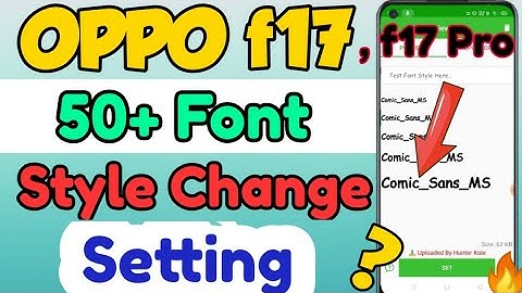 OPPO f17 & f17 Pro mein Font Style kaise change kare | OPPO F17 Font style | OPPO f17 Font Settings