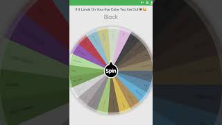 If It Lands On Your Eye Color You Are Out Part 4 #fyp #ytshort #viral 🥳 Part 3 Spinthewheel Eye Colour Color