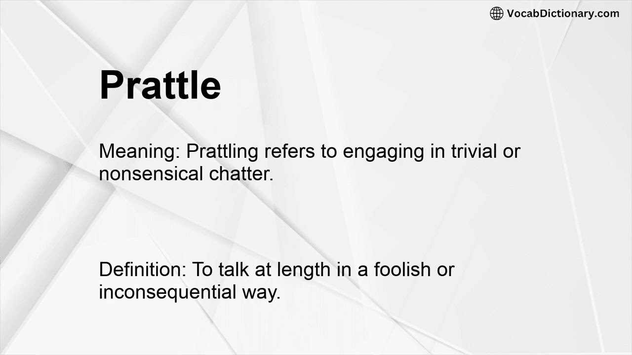 Prattle Meaning