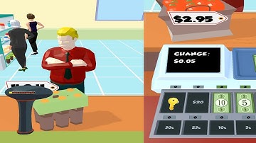Cashier 3d - gameplay walkthrough part 1! android, iOS