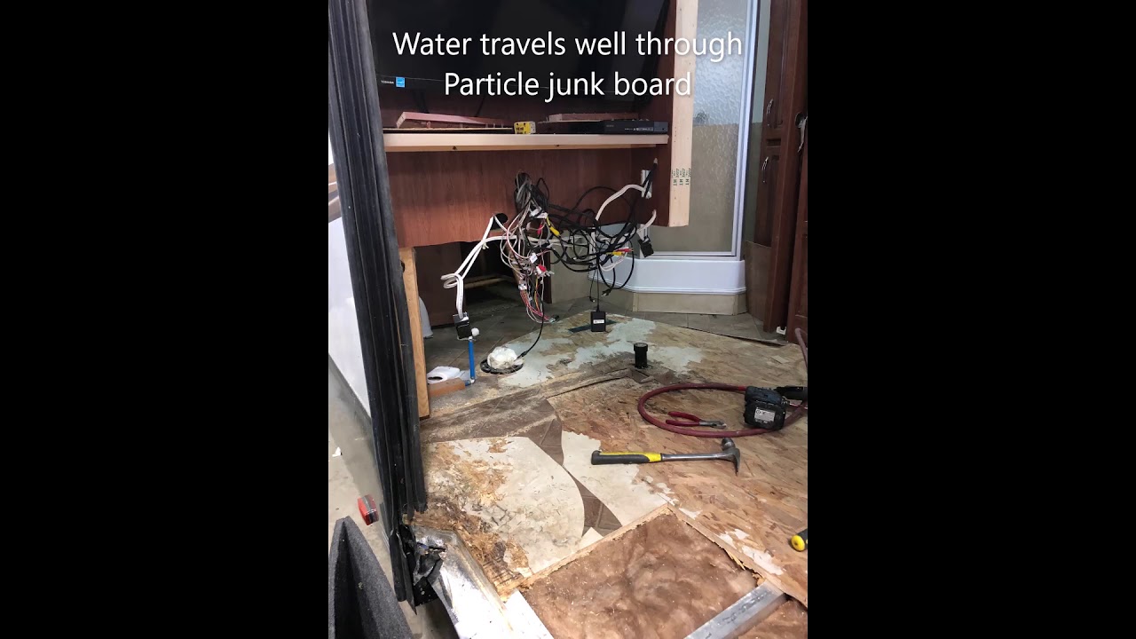 Recreational Vehicle water damage to floor YouTube