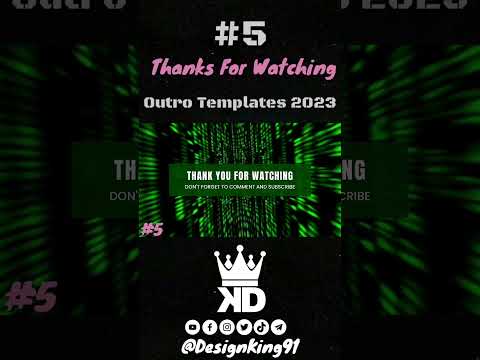 New Thanks For Watching YouTube Outro Template 5 For YouTube Channels 2023