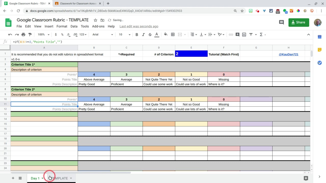 add rubric to google classroom assignment