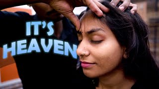 Hot Oil Head Massage ASMR with Camphor &amp; Loud Neck Cracking | Deep Relaxation Therapy