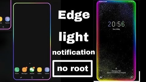 Edge lighting for notifications || notch mobiles also suitable