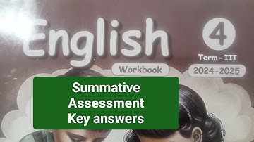 4th std term -3 English Summative Assessment ket answers ....2024-25