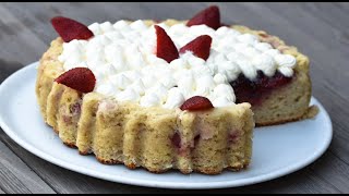 Susies Strawberry Cake, A Cross Between A Pudding And Cake, Fingerlicking Hadias Lebanese Cuisine