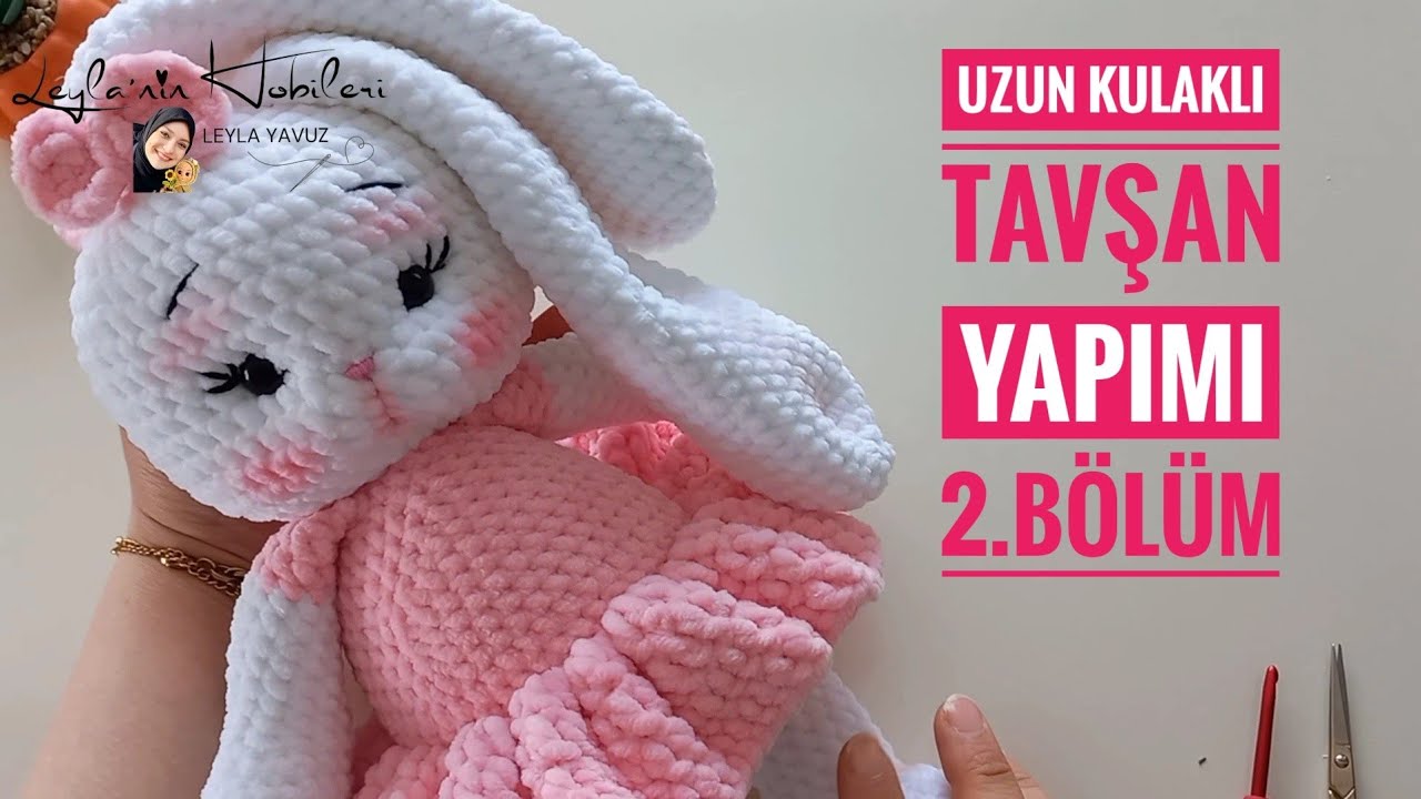 Amigurumi uzun kulakli kolay tavşan 2.bölüm yapımı en kolay haliyle sizlerle 🐄