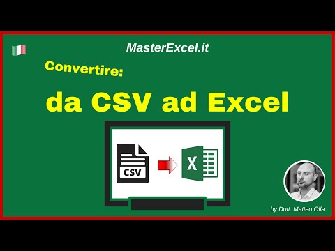 MasterExcel.it | Testo in Colonne per CSV - convertire da CSV a Excel (From CSV to Excel)