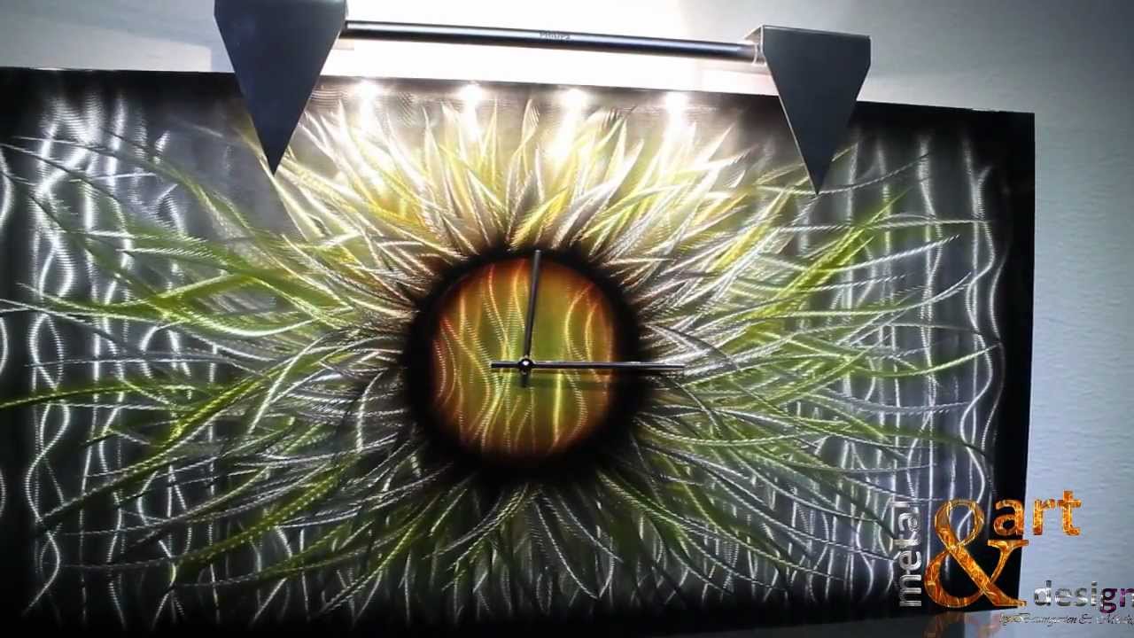 Lunar eclipse led" design wanduhr www.metal art galerie.de youtube