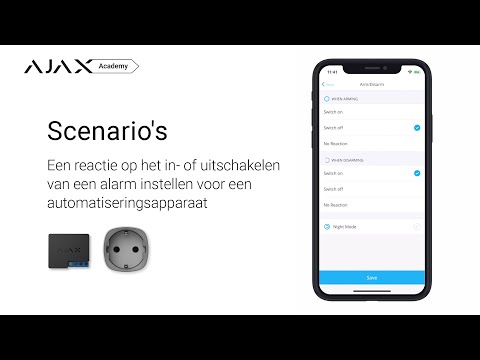 Ajax-scenario's: reactie op het in- of uitschakelen van een alarm voor een automatiseringsapparaat