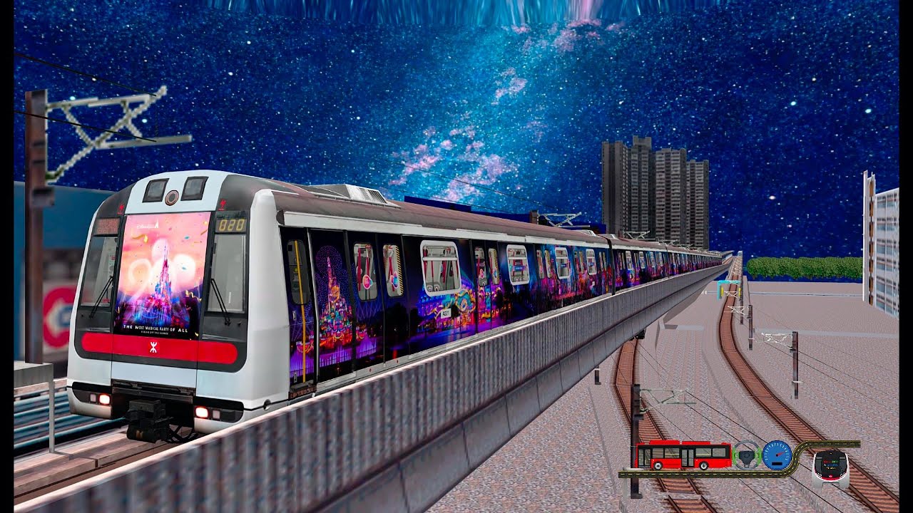 《openBVE》香港迪士尼樂園 20 週年主題列車誕生｜荃灣綫 M-Train A221/A204 異綫客串將軍澳綫及港島綫｜調景嶺至康城 + 杏花邨至鰂魚涌｜下篇