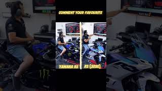 YAMAHA R3 VS R3 (2025) Sound Comparison #bike #automobile #yamaha #shortsfeed #shorts #viralshorts