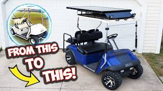 EPIC Golf Cart Makeover! Lithium Power, Solar, Stereo, Wheels & More | VATRER 36V 105AH Lithium