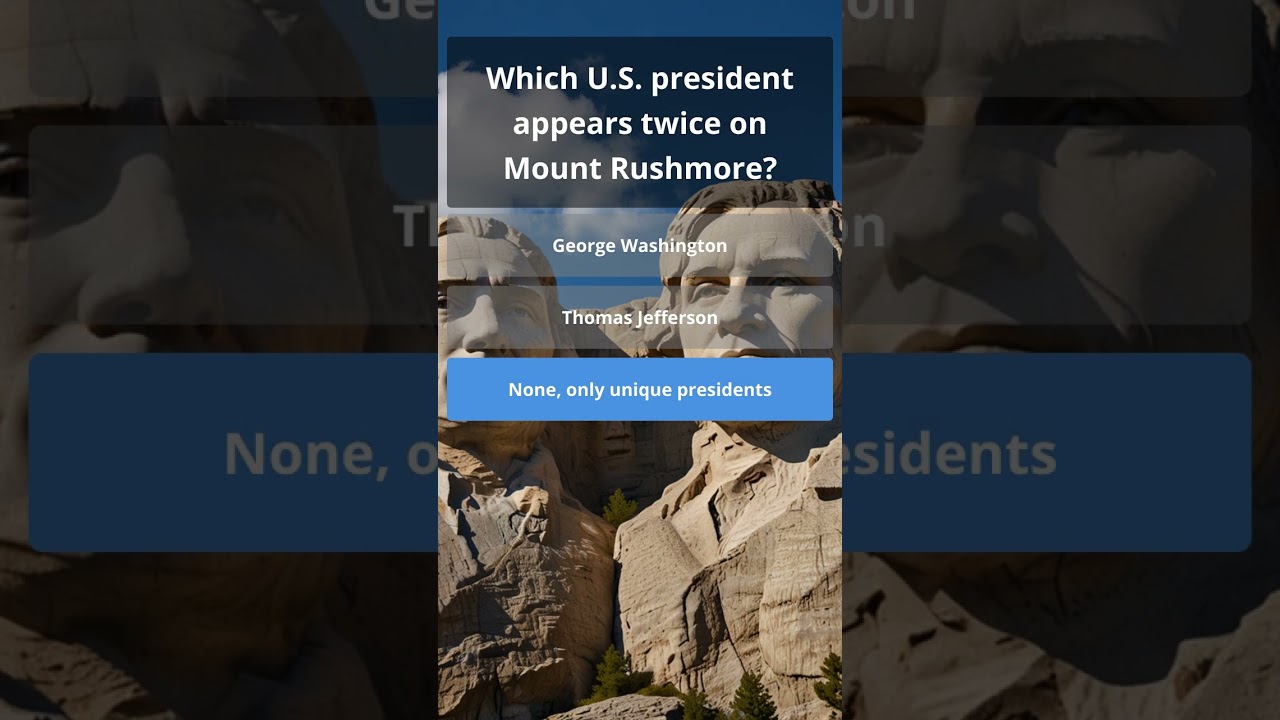 The President Who Appears Twice on Mount Rushmore? 🤔