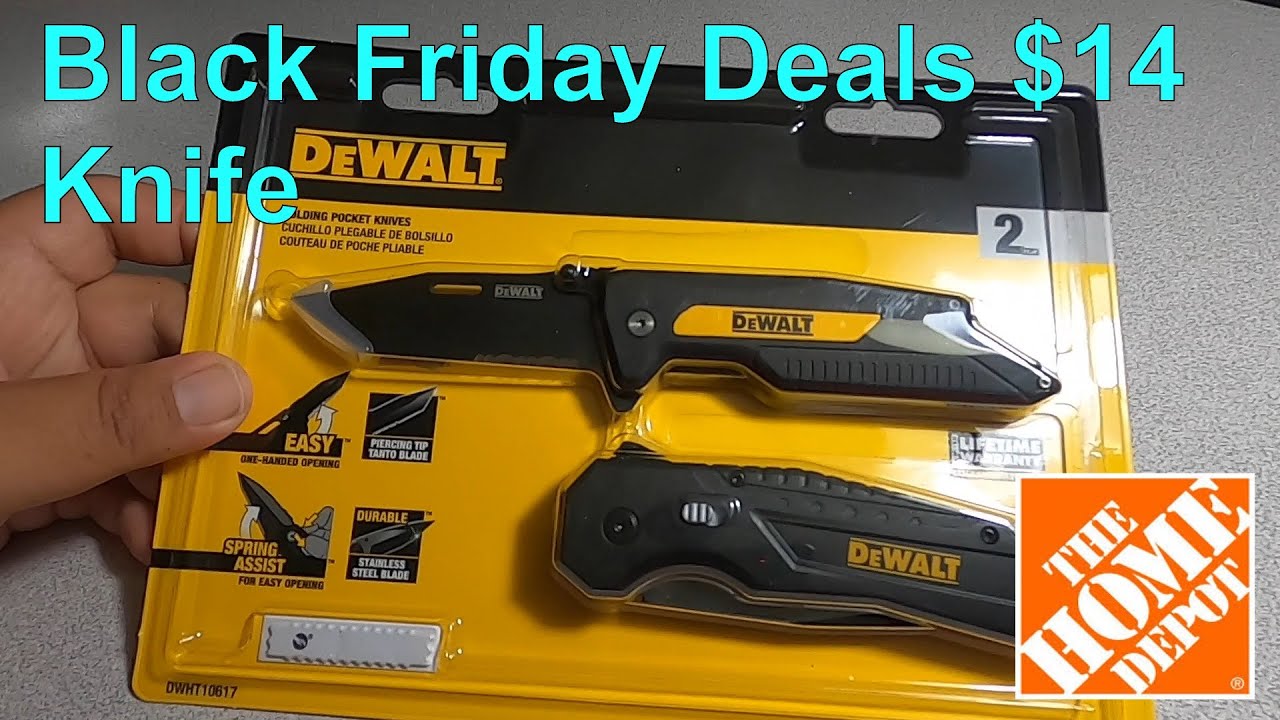 Black Friday Deals DeWalt Folding Pocket Knife 2 Pack Home Depot YouTube