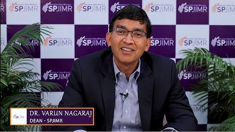 Dean, Dr Varun Nagaraj speaks on SPJIMR