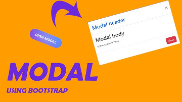 How to create a Modal (popup) in html using Bootstrap