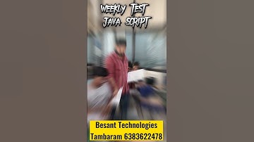Besant Technologies Tambaram Branch 📖🖊️ We conducted #javascript weekly written Test 📖🖊️