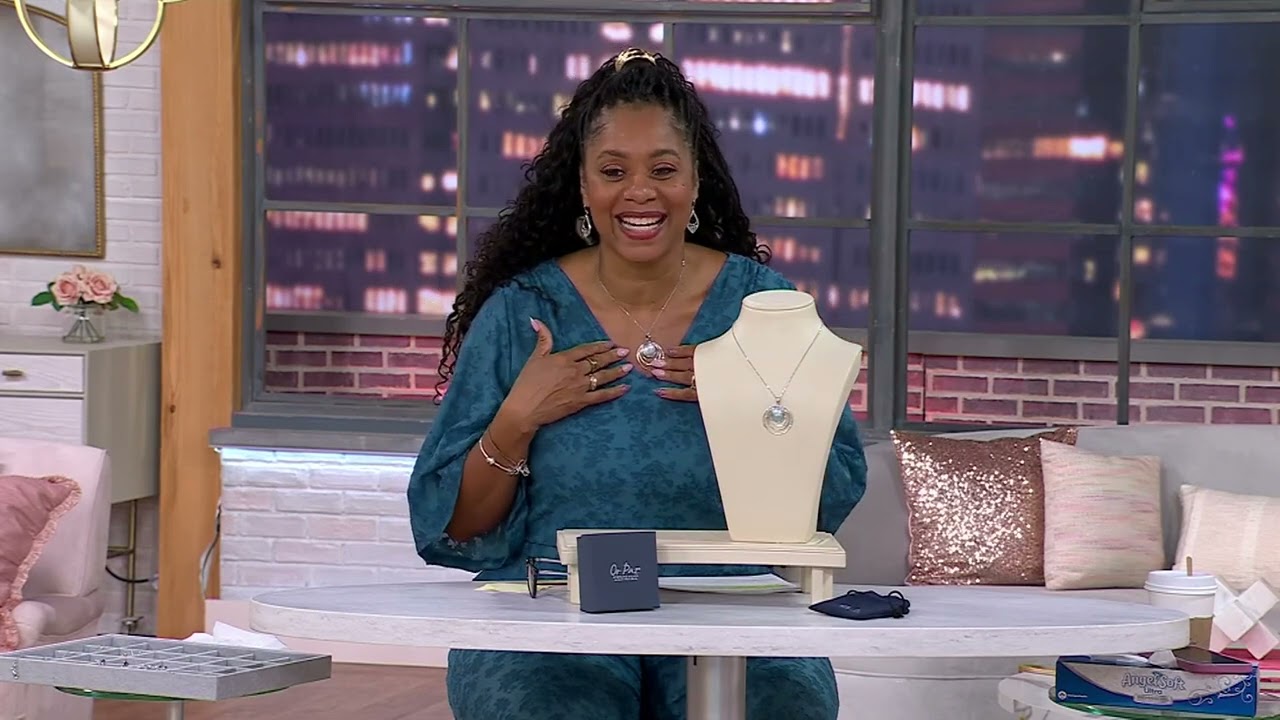 Or Paz Roman Glass Pendant with Chain, Sterling Silver on QVC