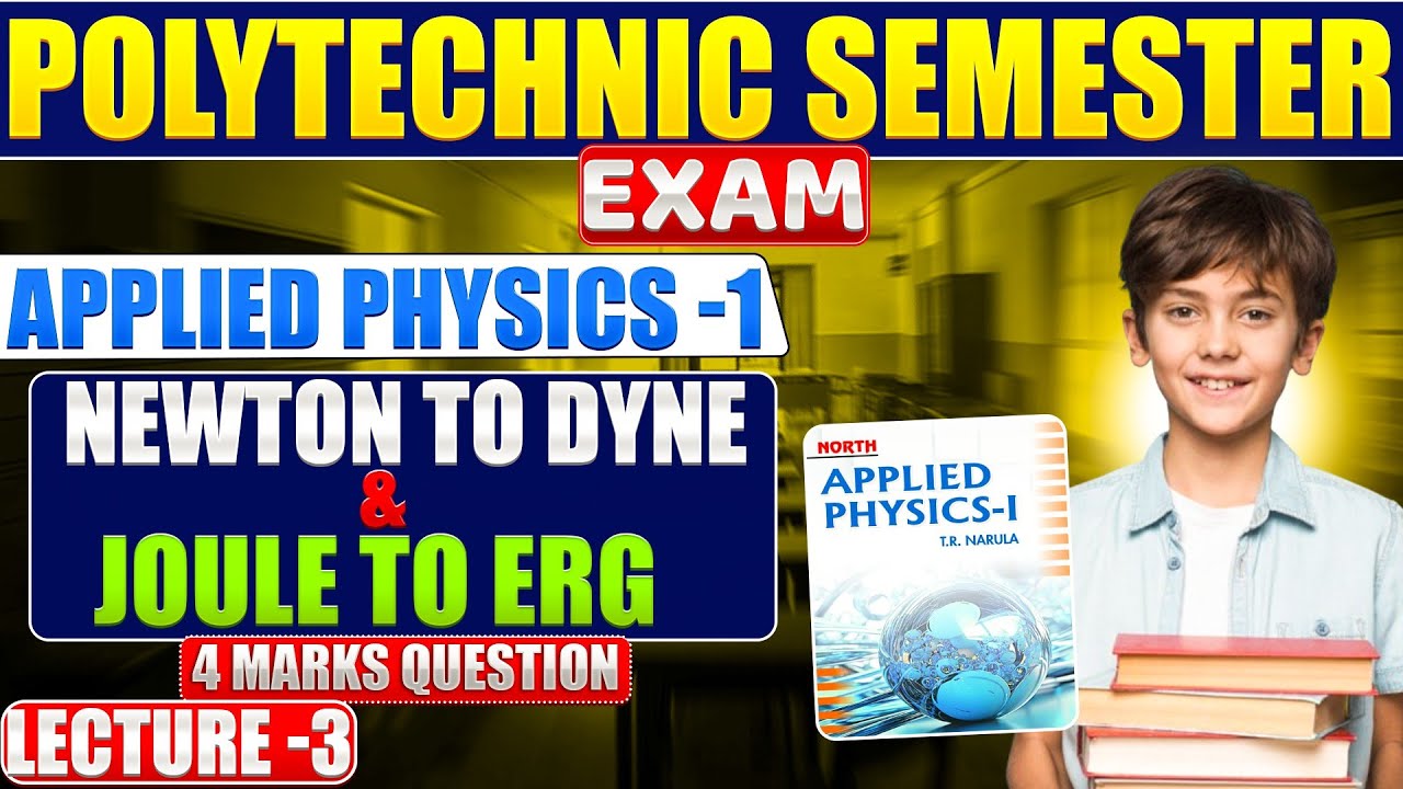 Applied Physics 1 ll Unit & Dimensions ll Convert Newton to Dyne ll Convert Joule to Ergll Hsbte 
