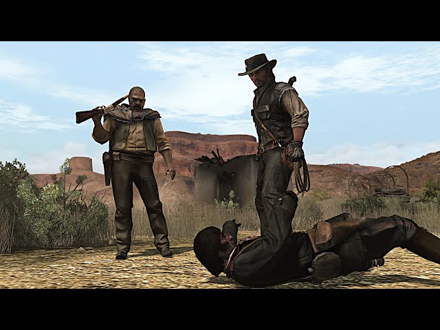 John Marston kills the Mexican Army Captain Vincente de Santa